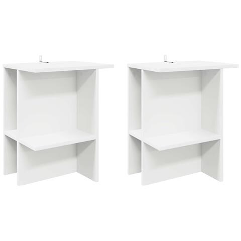 Tavolino da salotto 2 pcs Bianco 40 x 30 x 49 cm - Foto 1