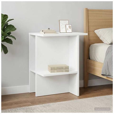 Tavolino da salotto 2 pcs Bianco 40 x 30 x 49 cm - Foto 2