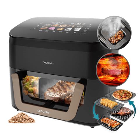 Cecofry&Grill Smokin' 11000 Plus Singolo 11 L Indipendente 2900 W Friggitrice ad aria calda Nero - Foto 1