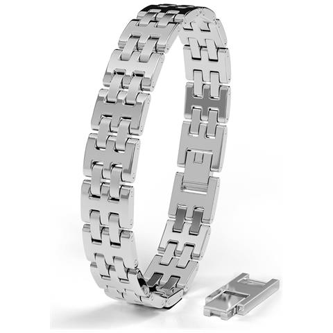 Bracciale Da Uomo Premium ""intense"" In Acciaio Chirurgico 316l, Argento, 23 Cm - Foto 1
