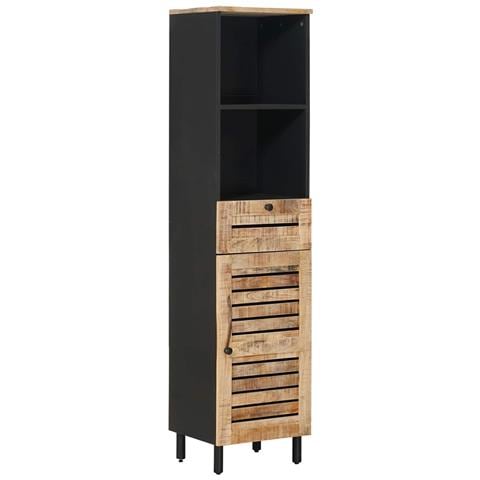 Mobile da Bagno con cassetto Marrone e Nero 38 x 33,5 x 160 cm - Foto 1