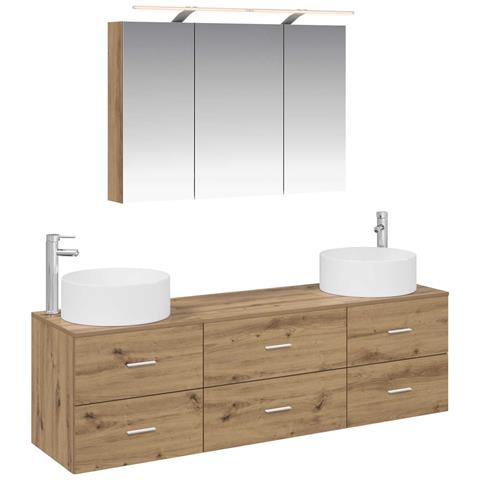 Set di mobili per il bagno 4 pcs Rovere Artigianale - Foto 1