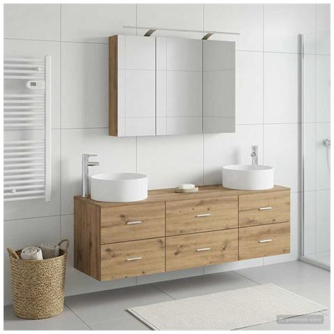 Set di mobili per il bagno 4 pcs Rovere Artigianale - Foto 2