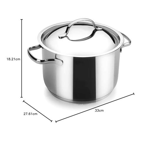 32124 - Pentola base con coperchio, 24 cm, in acciaio inox - Foto 3