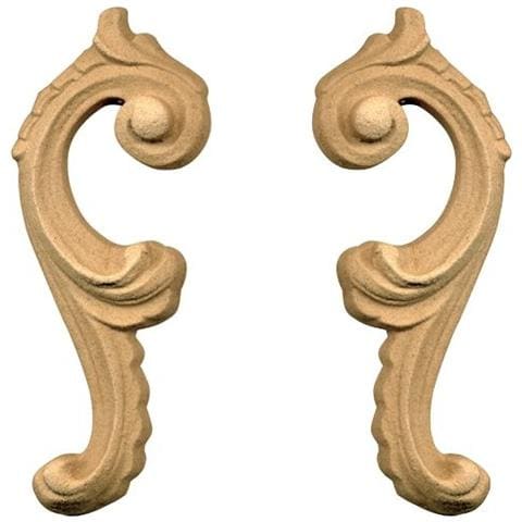 Fregio Mobili Pasta di Legno finitura Grezza Verso Dx 35x92 mm art. 03.4860 - 2pz - Foto 1