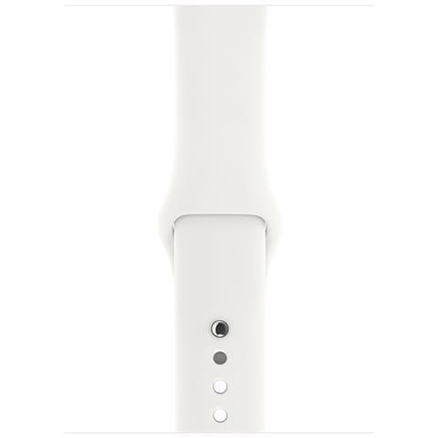Watch Series 3 38 mm Impermeabile 5 ATM con GPS in Alluminio Colore Argento con Cinturino Sport Bianco - Foto 3