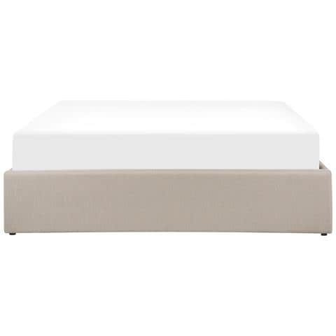 Letto In Tessuto Beige Con Contenitore 160 X 200 Cm Dinan - Foto 26