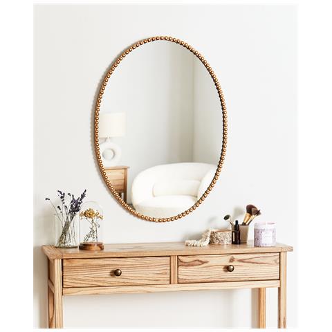 Specchio Da Parete Con Cornice In Color Oro 83x57 Cm Ouvea - Foto 17