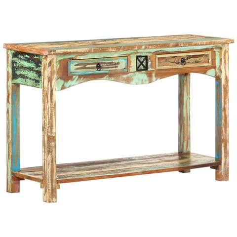 Tavolo Consolle 120x40x75 Cm In Legno Massello Di Recupero - Foto 1