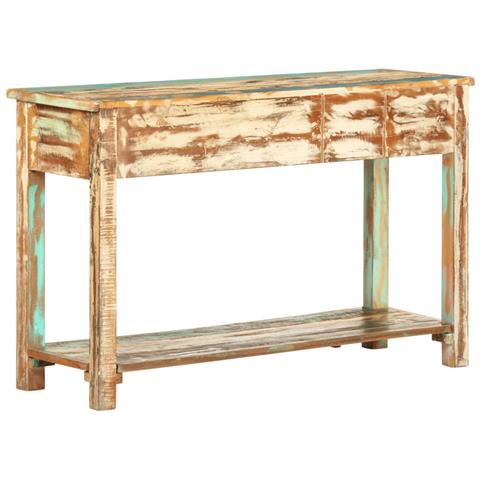 Tavolo Consolle 120x40x75 Cm In Legno Massello Di Recupero - Foto 10