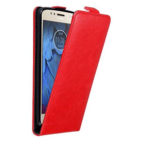 Custodia Compatibile Con Motorola Moto G5s In Rosso Mela - Coperchio Protettivo In Design Flip Con Chiusura Magnetica - Foto 1