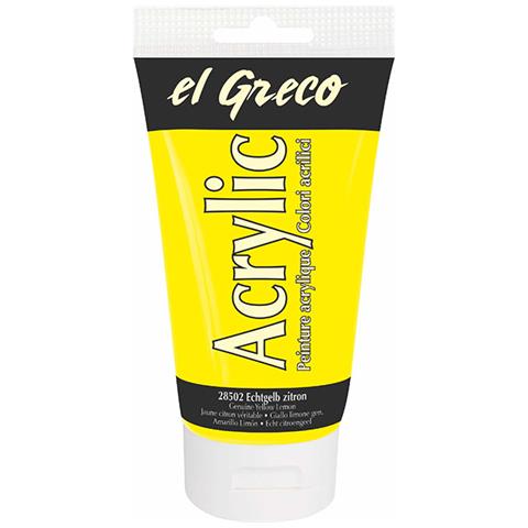Colore Acrilico El Greco 150 Ml Giallo Cedro Genuine - Foto 1