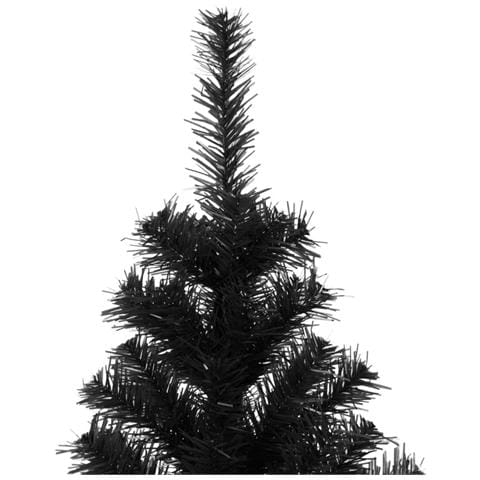 Albero di Natale Artificiale Sottile con Base Nero 210 cm PVC - Foto 6