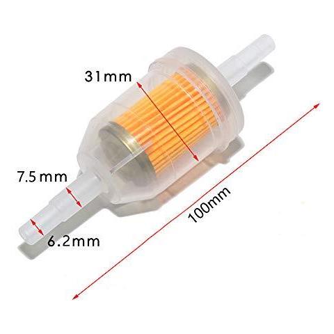 10 Filtro Pezzi Di Carburante Fits 6 Millimetri 8 Millimetri Tubi Benzina Filtro Idoneo Per Rider Lawn Tractor Motori Benzina Filtro Per Moto Scooter. - Foto 2