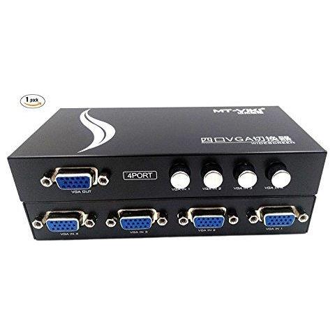 Vga 15hdf 4 Porte 4 In 1 Out Selettore Dello Scambista Dellinterruttore Di Sicurezza (1 Host 4 Visualizza 4 Host 1 Display) A Quattro Vie Vga Video Switch Interruttore Per Pc Laptop Desktop Monitor Proiettore Con Con Cablaggio Tv - Foto 2