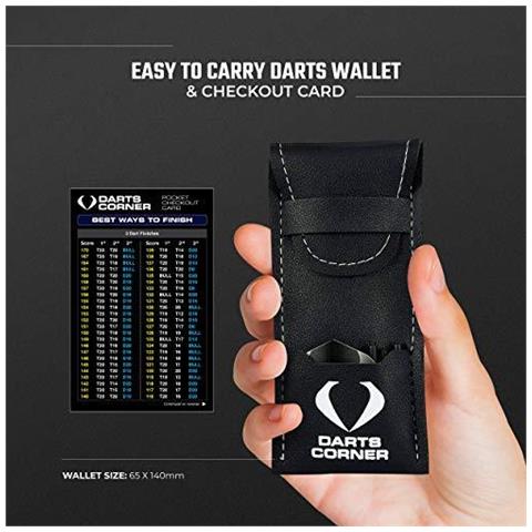 D0666 Warfare Premium Tungsteno Freccette Set Con Punte Dacciaio E Multi Anello Botti Compreso 6 Voli 6 Steli Checkout Card E Custodia Bagagli 24g 26g 28g 30g Nero - Foto 4