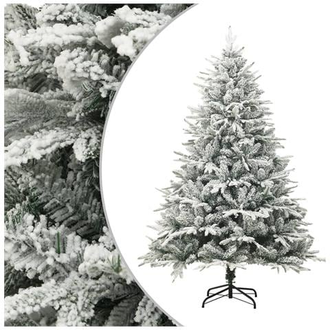 Albero di Natale Artificiale con Neve Verde 150 cm PVC e PE - Foto 1