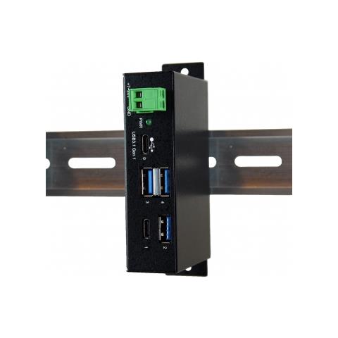 EX-1195HMS USB 3.0 (3.1 Gen 1) Type-C 5000Mbit / s Nero perno e concentratore - Foto 1