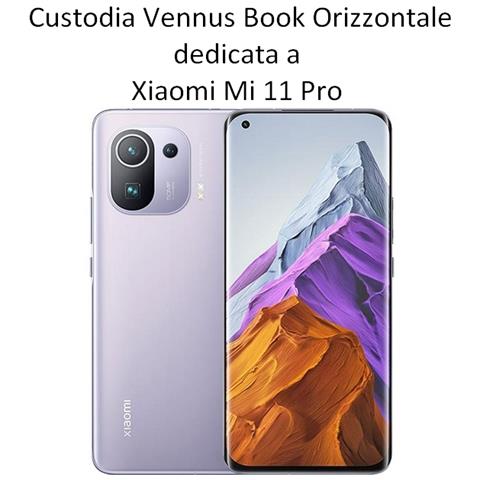 Custodia Book Orizzontale Sensitive Case Per Xiaomi Mi 11 Pro Blu - Foto 2