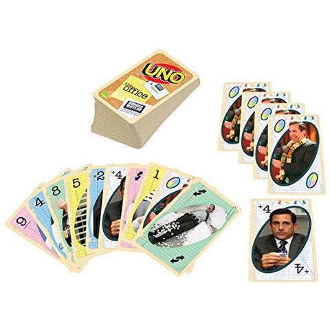 Giochi Mattel Uno The Office Gioco Di Carte Per Adolescenti E Adulti Per Famiglie O Serata Di Giochi Con Regole Speciali Per 2-10 Giocatori - Foto 3
