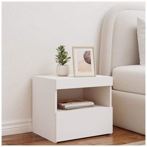 Comodino Con Luci Led Bianco 50x40x45 Cm - Foto 3