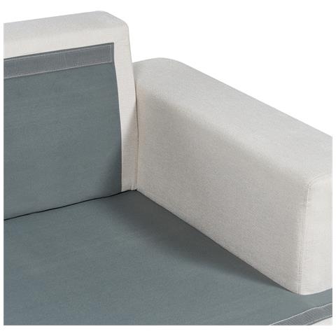 Divano 3 Posti Alla Tessuto Beige Chiaro - Foto 8