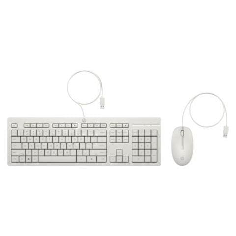 225 Wired Mouse and Keyboard Combo White - Foto 1