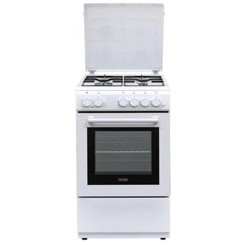 Cucina Elettrica DL554EW i 4 Fuochi a Gas Forno Elettrico Multifunzione Termoventilato Classe A Dimensioni 50 x 50 cm Colore Bianco - Foto 1