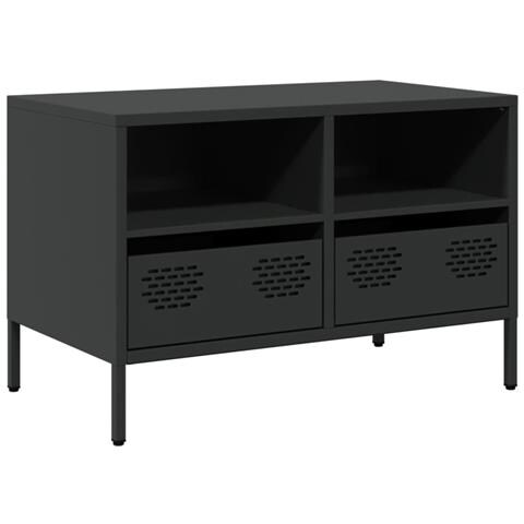 Mobile Tv Nero 68x39x43,5cm In Acciaio Laminato A Freddo - Foto 1