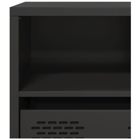 Mobile Tv Nero 68x39x43,5cm In Acciaio Laminato A Freddo - Foto 2