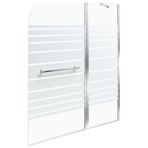 Parete Doccia Per Vasca Tuapi 140 X 100 Cm Argento - Foto 2