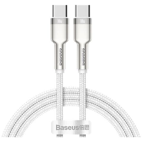 6953156202375 cavo USB USB 2.0 2 m USB C Argento, Bianco - Foto 1