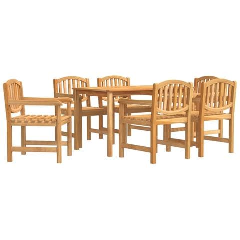 Set Da Pranzo Da Giardino 7 Pz In Legno Massello Di Teak - Foto 2