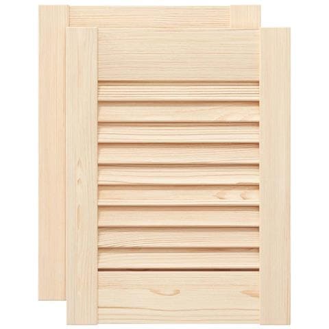 Ante Con Design A Lamelle 2 Pz 39,5x29,5 Cm In Legno Di Pino - Foto 2