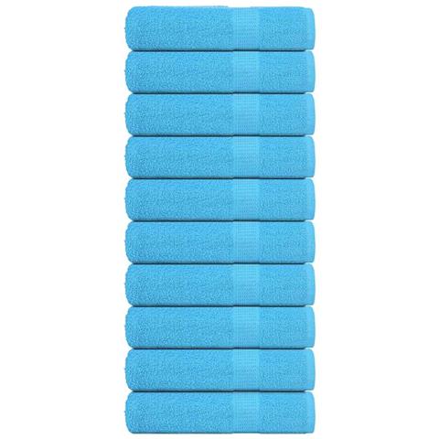 Asciugamani 10 Pz Turchesi 50x100 Cm 360 G/m 100% Cotone - Foto 1