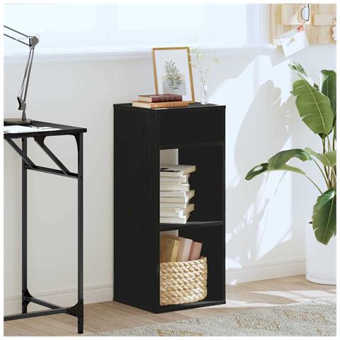 Libreria Nera 34x31x80 Cm In Legno Multistrato - Foto 3