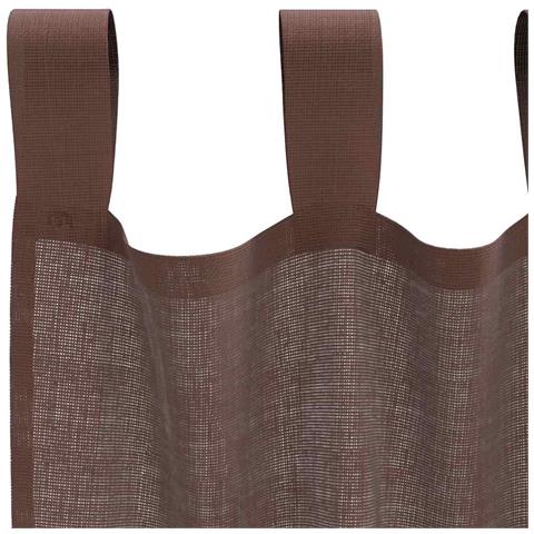 Tende In Voile Con Linguetta 2 Pz Marrone - Foto 2