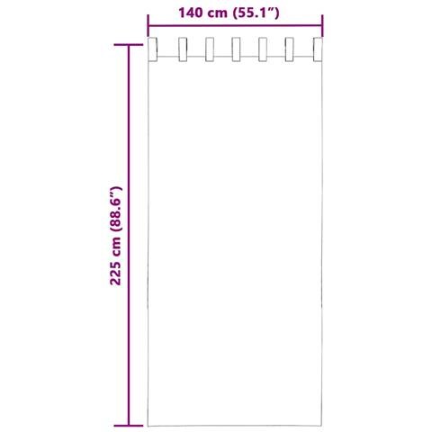 Tende In Voile Con Linguetta 2 Pz Marrone - Foto 8
