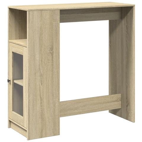 Tavolo Bar Con Rastrelliera Sonoma 101x40x103,5 Cm Multistrato - Foto 2