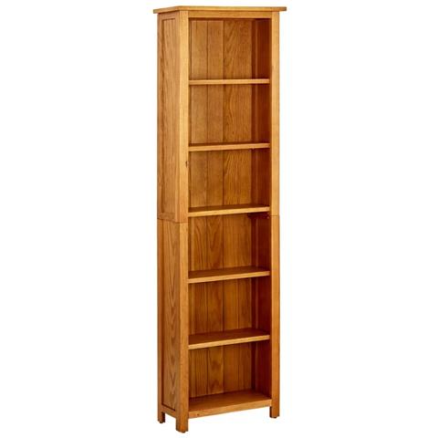 Lusso Casadino - Libreria A 6 Ripiani 52x22x180 Cm In Legno Massello Di Rovere - Foto 2