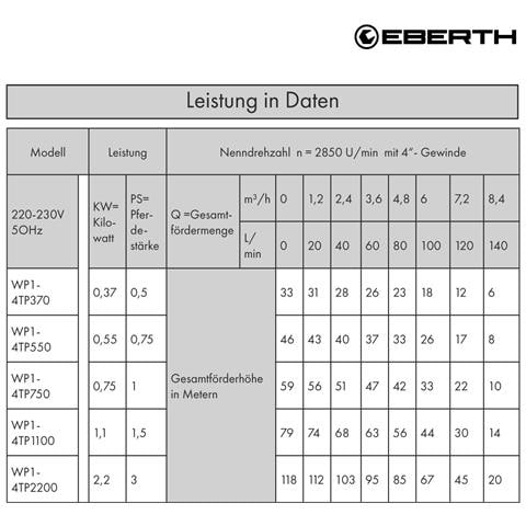 Pompa Per Pozzi Profondi 4"" In Acciaio Inox, Elettrica 2200w, Diametro Pompa 4 Pollici (10 Cm), Filetto Di Collegamento 1 1/2 Pollice, Cavo Di Alimentazione 20 M, Altezza Di Pompaggio Max 112 M, Con Filtro Per Sporco - Foto 2