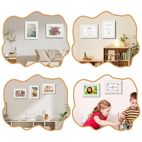 Cornice Per Foto Disegni Bambini A4 Legno Bianco 24 X 32.8 Cm - Foto 2