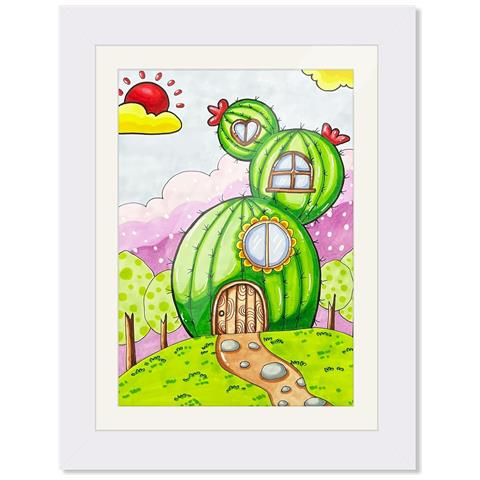 Cornice Per Foto Disegni Bambini A4 Legno Bianco 24 X 32.8 Cm - Foto 1