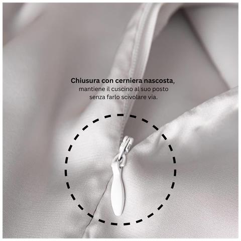 100% Federa In Seta Mulberry, Effetto Anti-age | Grigio Argento - Foto 2