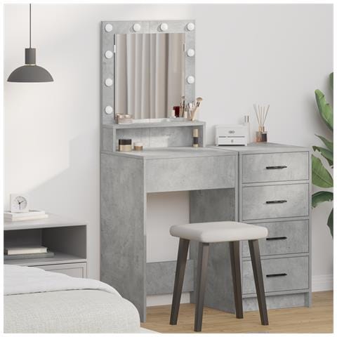 Toletta  con luci LED Grigio Cemento 50x41x135 cm - Foto 2