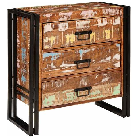 Credenza Marrone 66 x 33 x 70 cm legno massello di riciclo - Foto 2