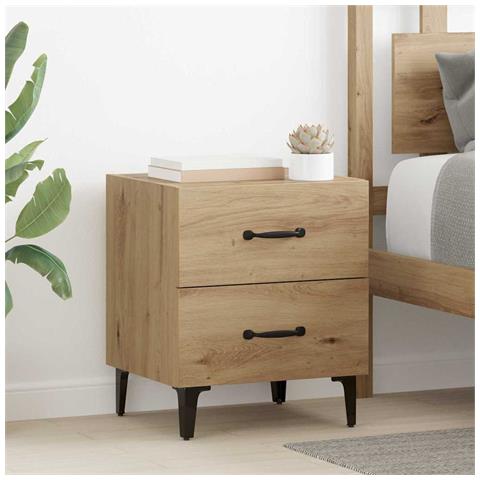 Armadietto per letto rovere artigianale 40 x 35 x 47,5 cm - Foto 2