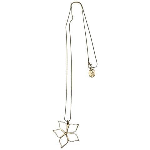 Collana Lunga In Ottone 80cm Irregular Bloom Placcato Oro - Foto 1