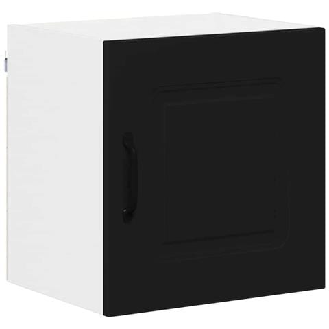 Pensile cucina con porta Nero 40 x 31 x 40 cm Legno multistrato - Foto 1