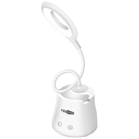 Lampada Led Da Scrivania Ring Light Con Base Tattile Multifunzione, Bianco - Foto 1